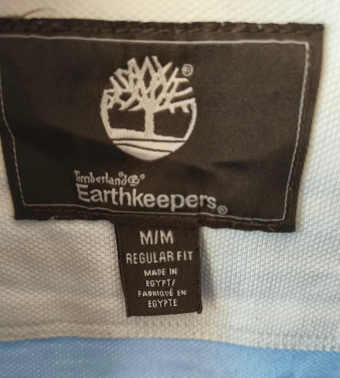 Timberland Earthkeepers Striped Polo Shirt – Blue / White – M