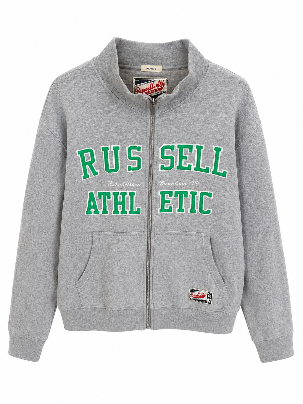 Russell Athletic Γκρι Ζακέτα Φούτερ-XL