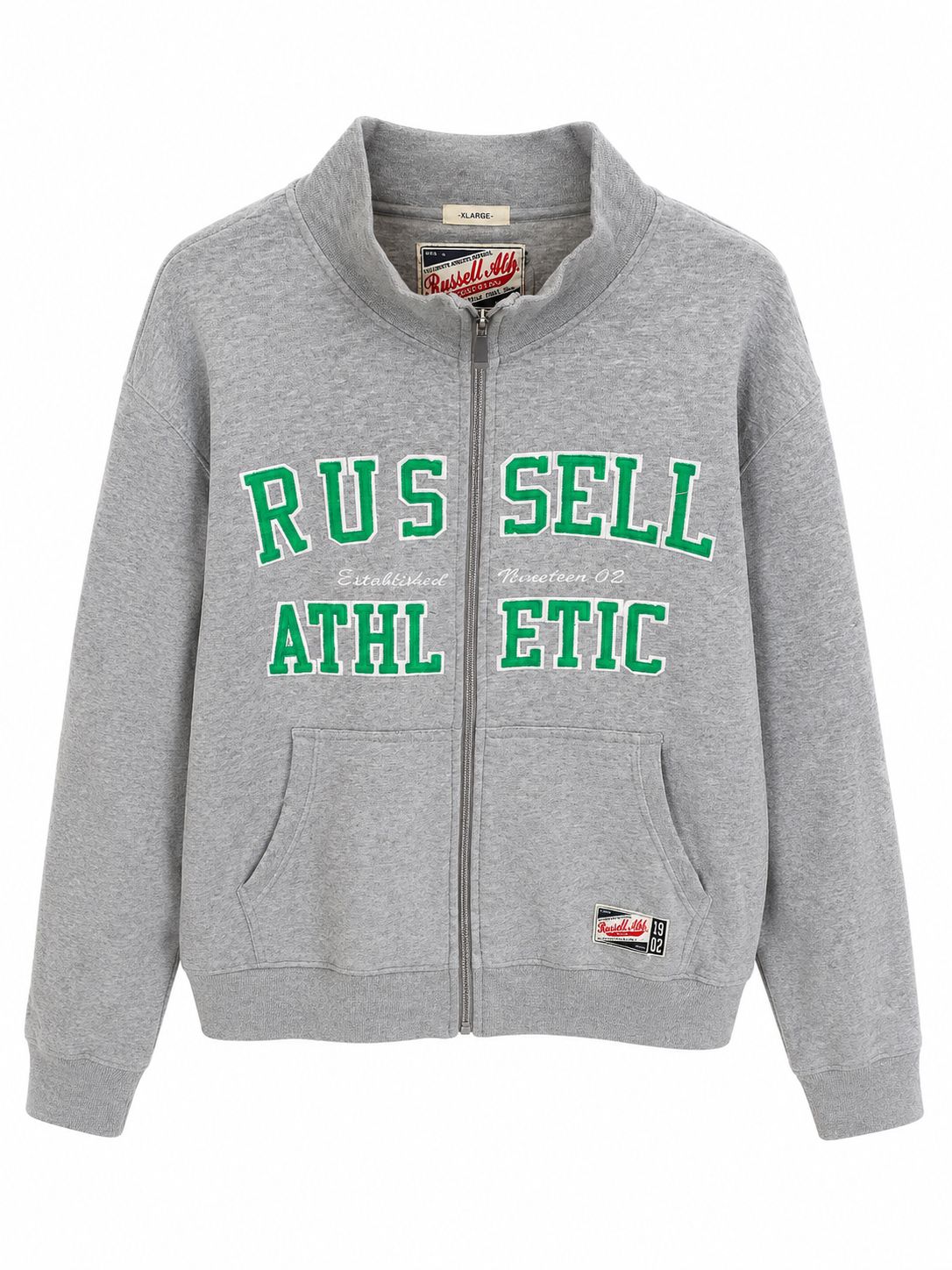 Russell Athletic Γκρι Ζακέτα Φούτερ-XL