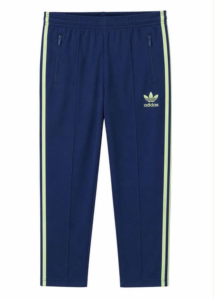 Adidas Originals Ανδρικό Παντελόνι Φόρμας Navy με Lime 3-Stripes-XL