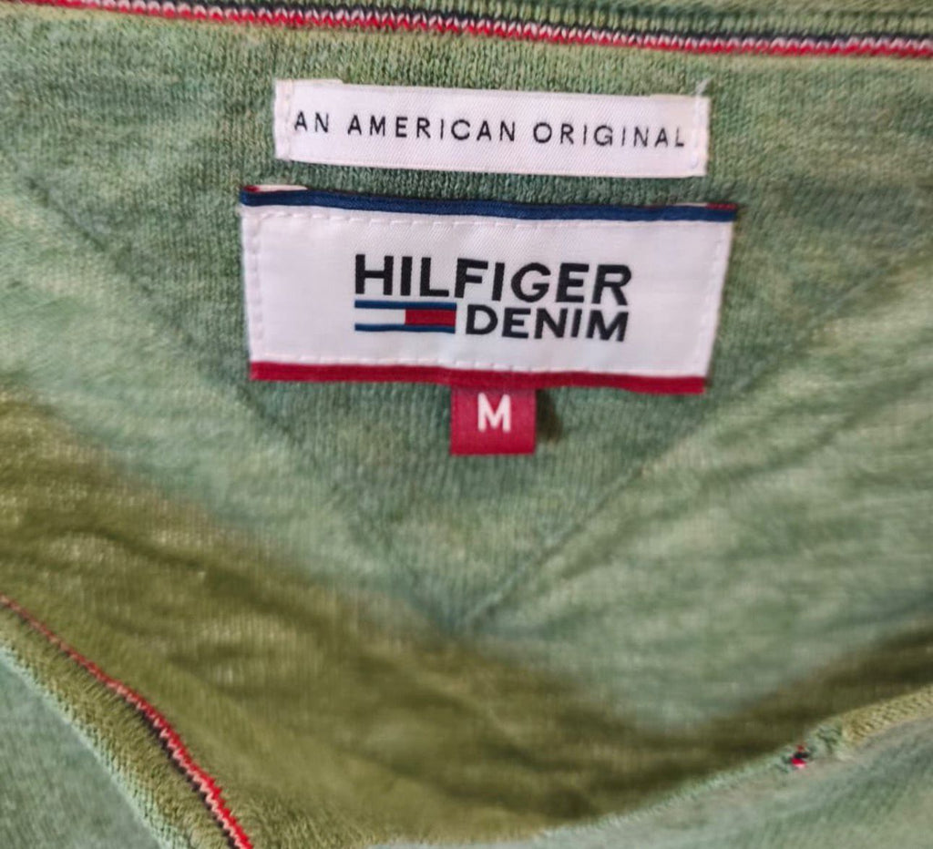 Tommy Hilfiger Denim Ανδρική Μακρυμάνικη Μπλούζα V-Neck Χακί-M