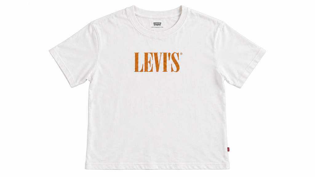 Levi's Γυναικείο Κοντομάνικο Μπλουζάκι Logo – Λευκό – XS