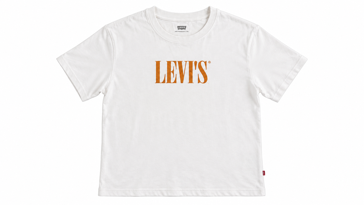 Levi's Γυναικείο Κοντομάνικο Μπλουζάκι Logo – Λευκό – XS