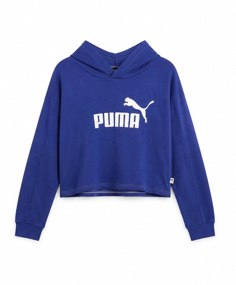 Puma Γυναικείο Crop Φούτερ Hoodie – Μπλε – M