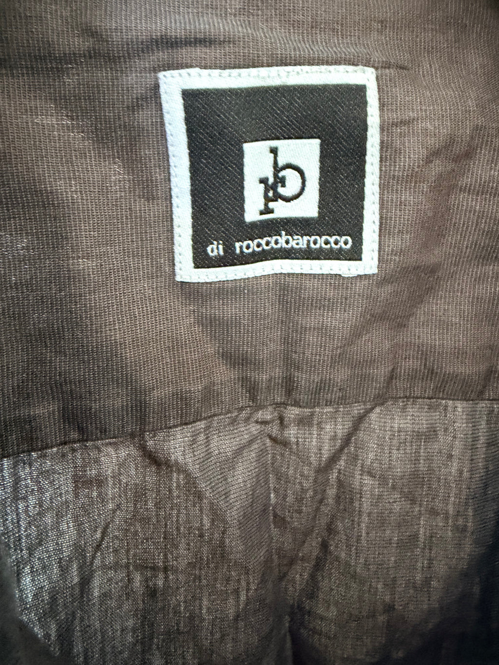 Roccobarocco Καφέ Ανδρικό Μακρυμάνικο Πουκάμισο-XXL