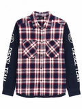 Diesel Ανδρικό Καρό Πουκάμισο Team Diesel με Logo Μανίκια-XL