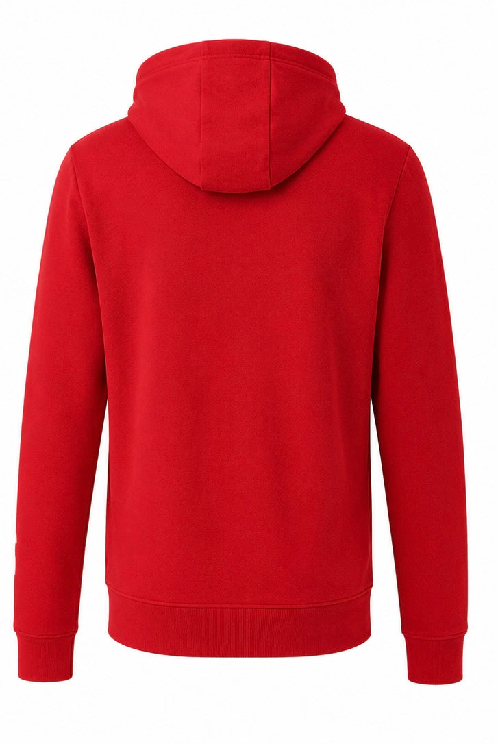 Adidas Κόκκινη Full Zip Hoodie Ζακέτα με Logo στο Μανίκι-XS