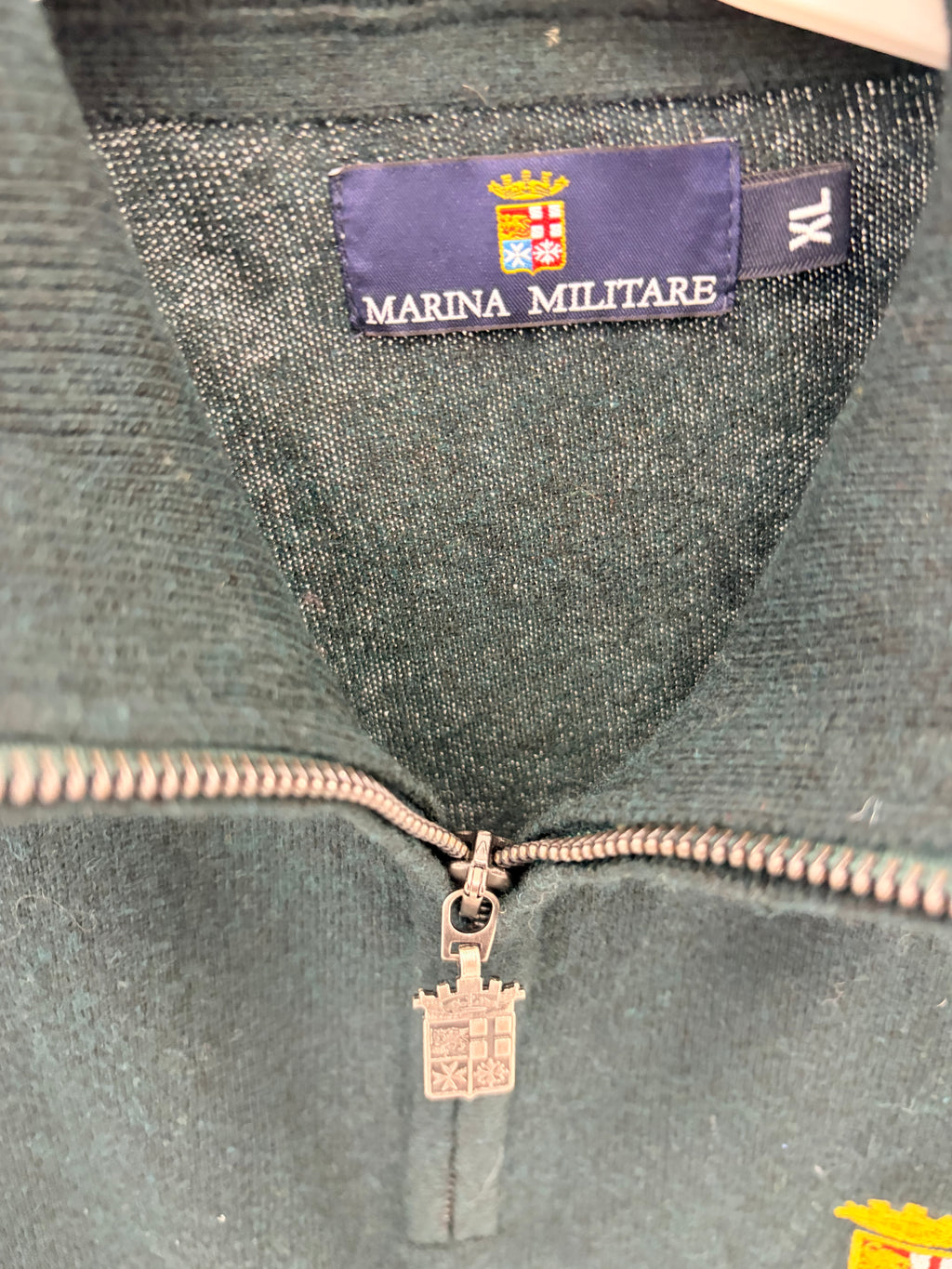 Marina Militare Half-Zip Knit Sweater – Dark Green-XL