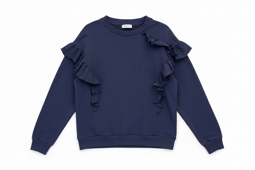 Max&Co. Softwear Sweatshirt με Βολάν Navy Blue-S