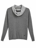 Guess Γυναικείο Πλεκτό Πουλόβερ με Cowl Neck Γκρι-XL