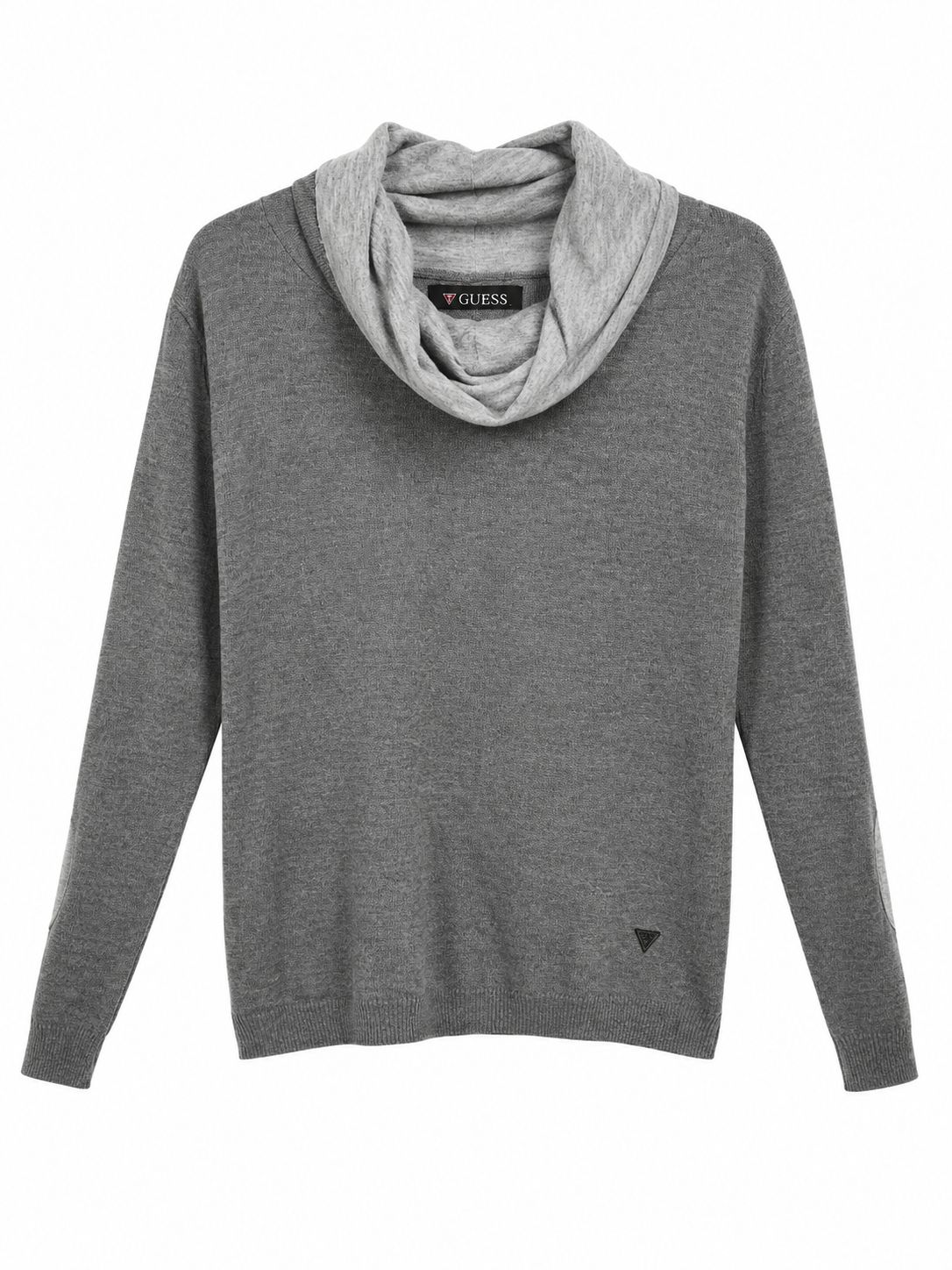 Guess Γυναικείο Πλεκτό Πουλόβερ με Cowl Neck Γκρι-XL
