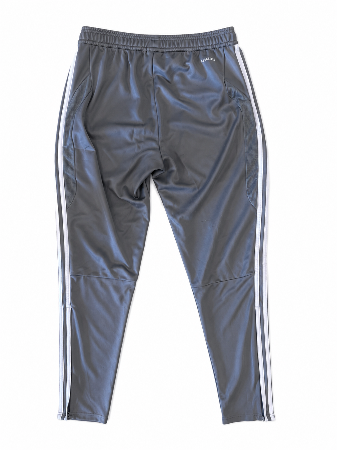 adidas Grey 3-Stripes Track Pants-S