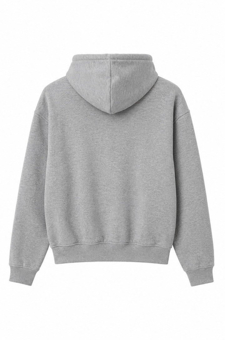 FILA Embroidered Logo Full-Zip Hoodie – Grey-S/M