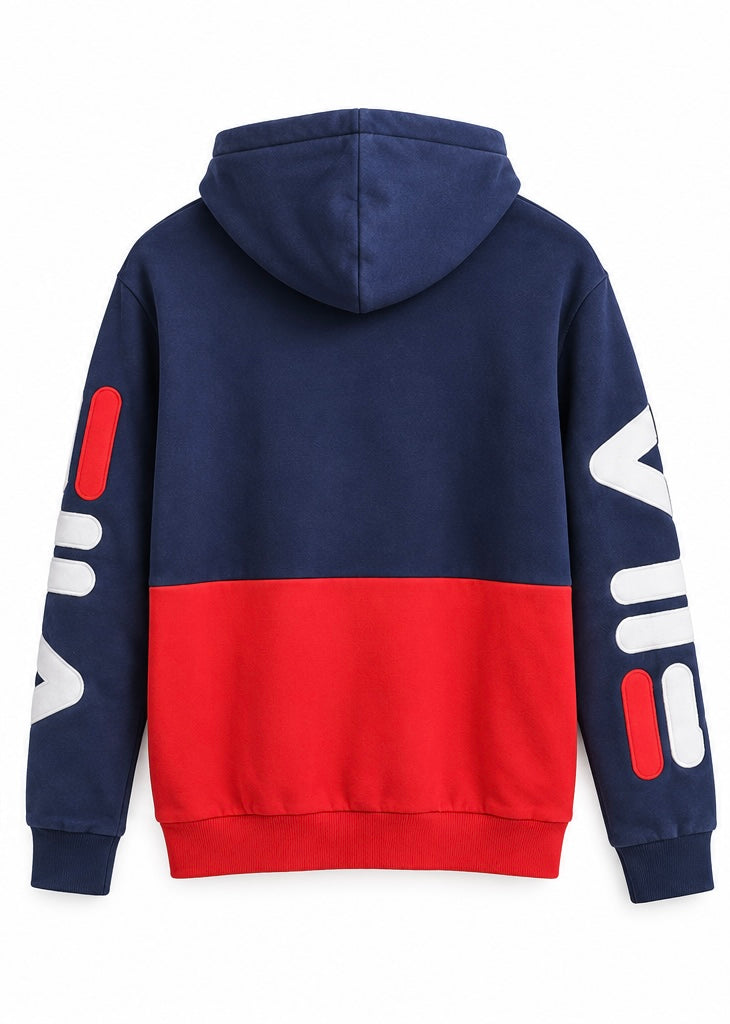 Fila Ανδρικό Φούτερ Μπλε Κόκκινο – XL