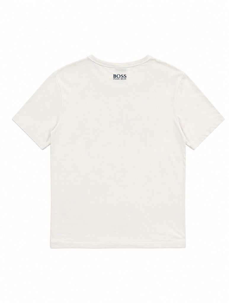 BOSS Ανδρικό T-Shirt Μπλουζάκι – Λευκό –L