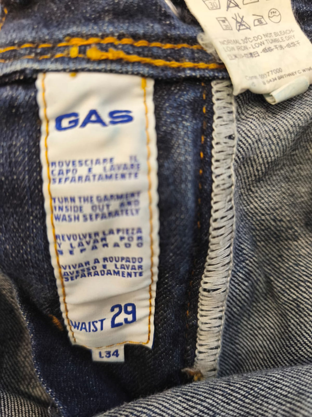 GAS Dark Wash Slim Fit Jeans-W29