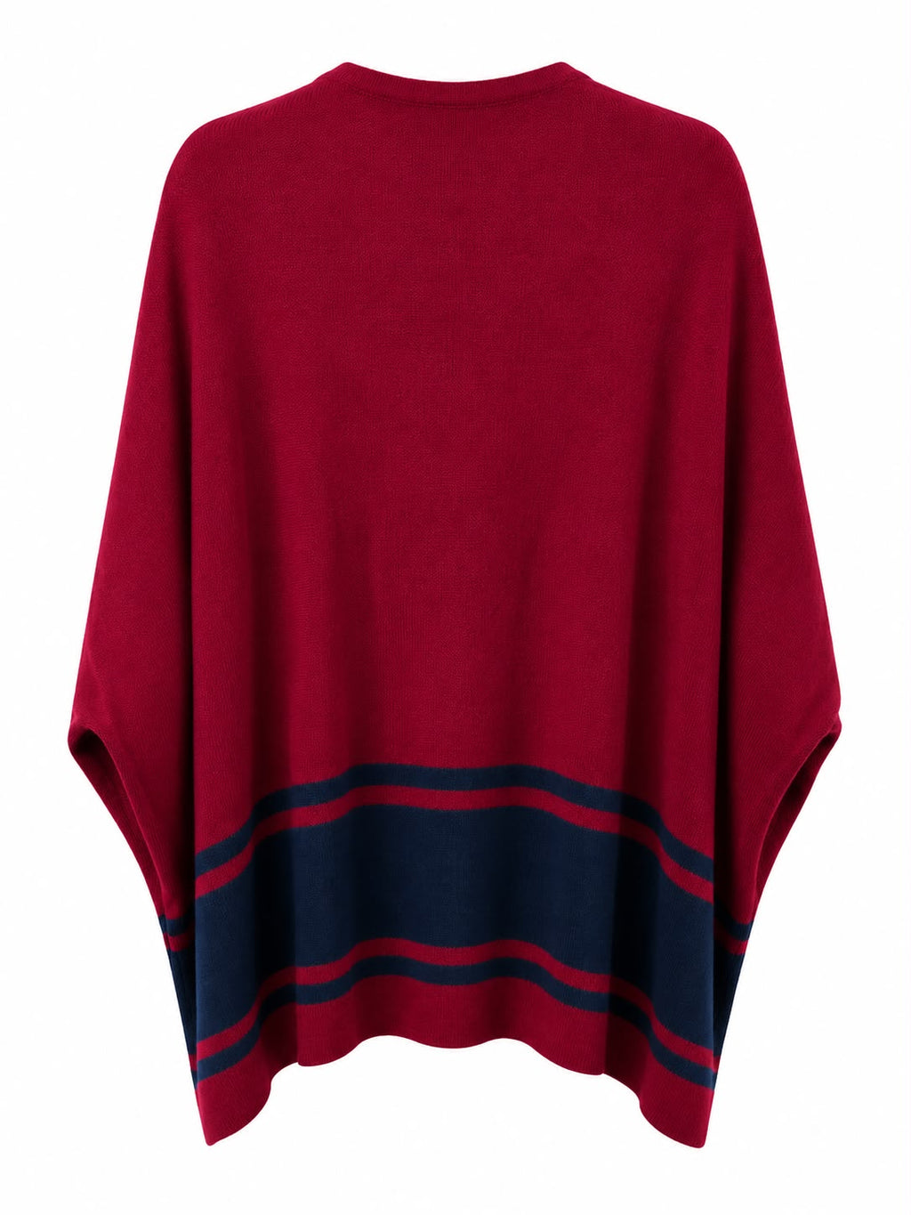 U.S. Polo Assn. Knit Cape Cardigan – Red/Navy-One size