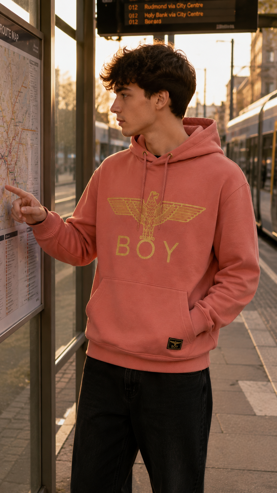 BOY London Ανδρικό Φούτερ Hoodie – Σομόν – L