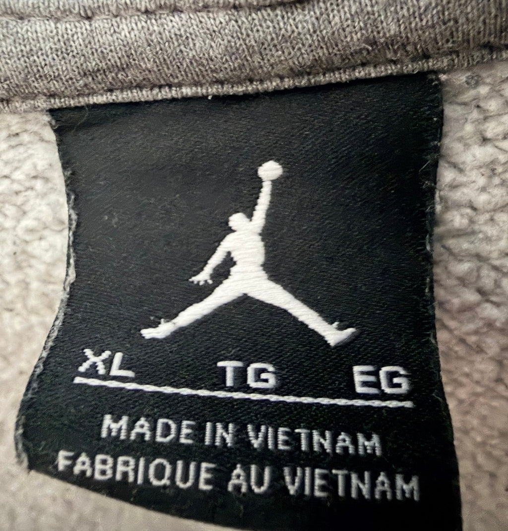 Jordan Ανδρικό Φούτερ με Κουκούλα Γκρι Μαύρο – XL