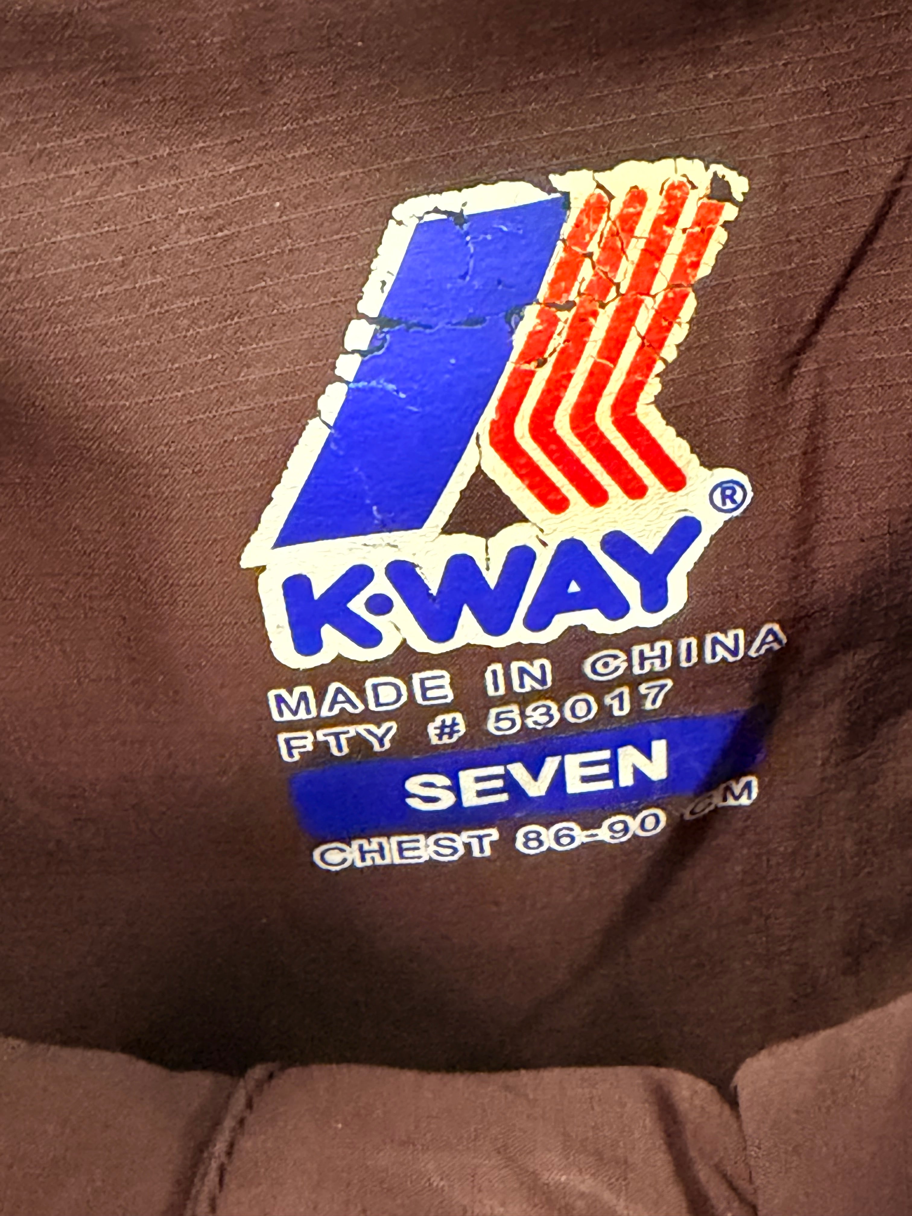 K-Way Long Hooded Jacket – Burgundy-L
