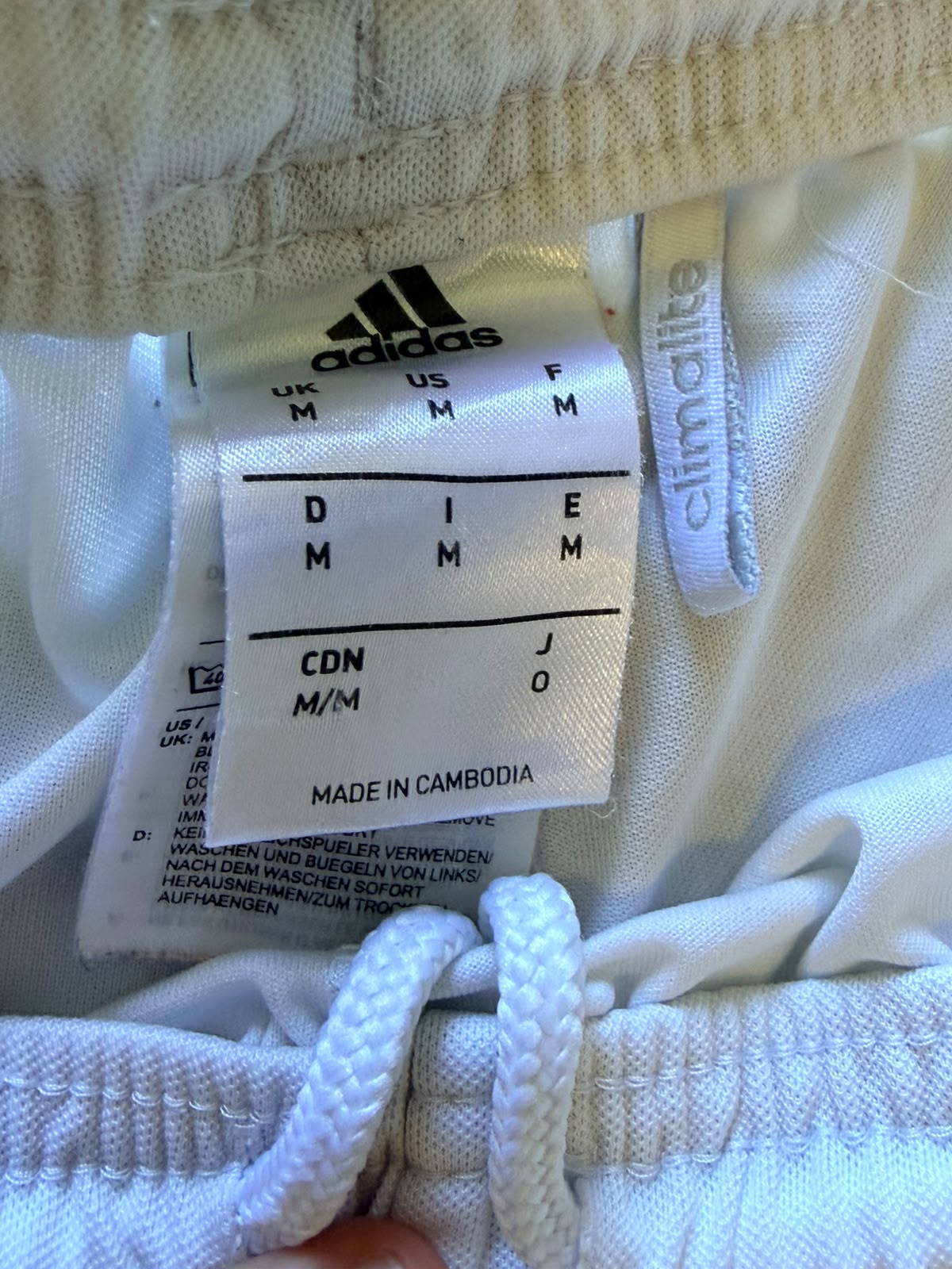 Adidas Λευκό Αθλητικό Σορτς (M)