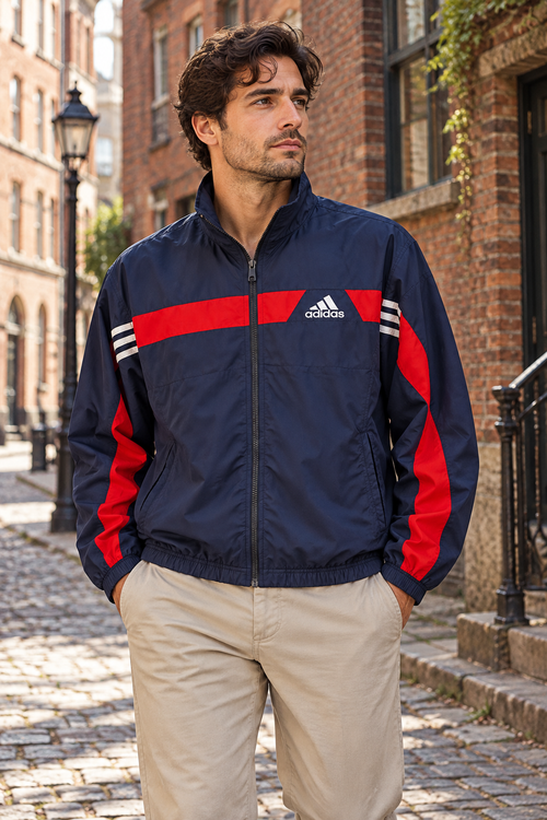 Adidas Ανδρική Ζακέτα Μπλε - L