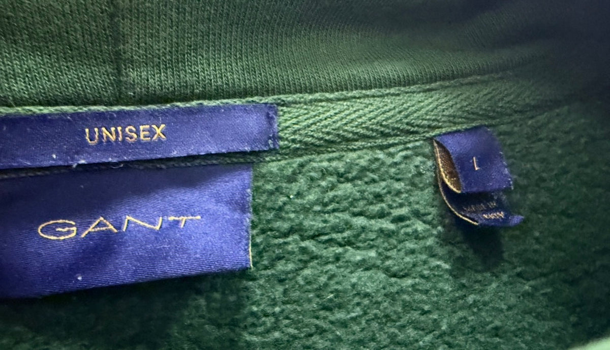 GANT Unisex Φούτερ με Κουκούλα και Λογότυπο – Πράσινο – L