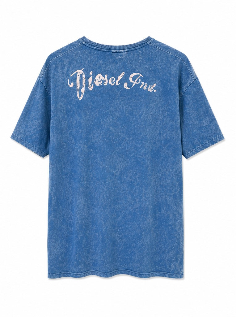 Diesel Ανδρικό T-Shirt Μπλουζάκι – Μπλε – 3XL