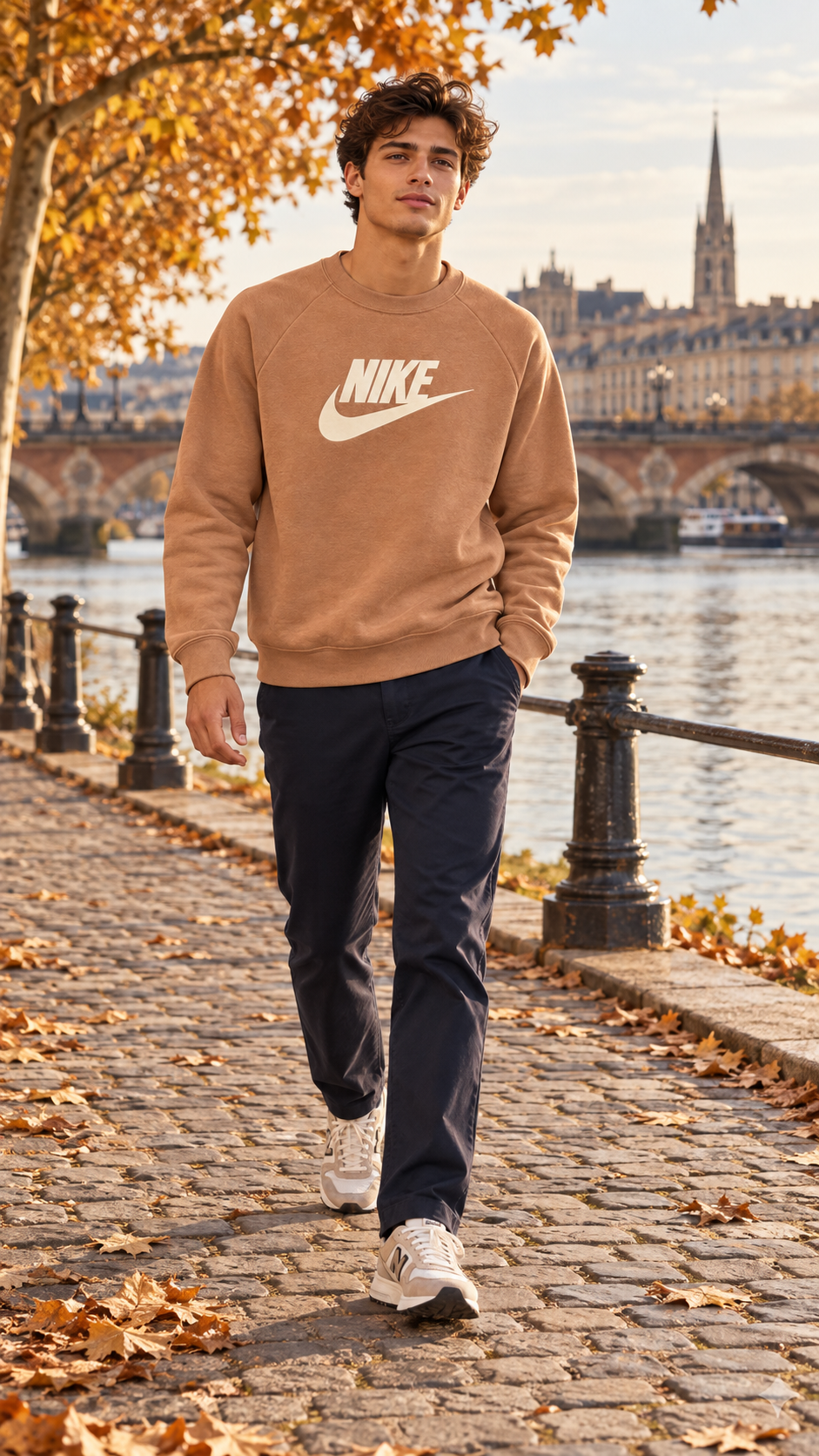 Nike Ανδρικό Φούτερ – Μπεζ - M