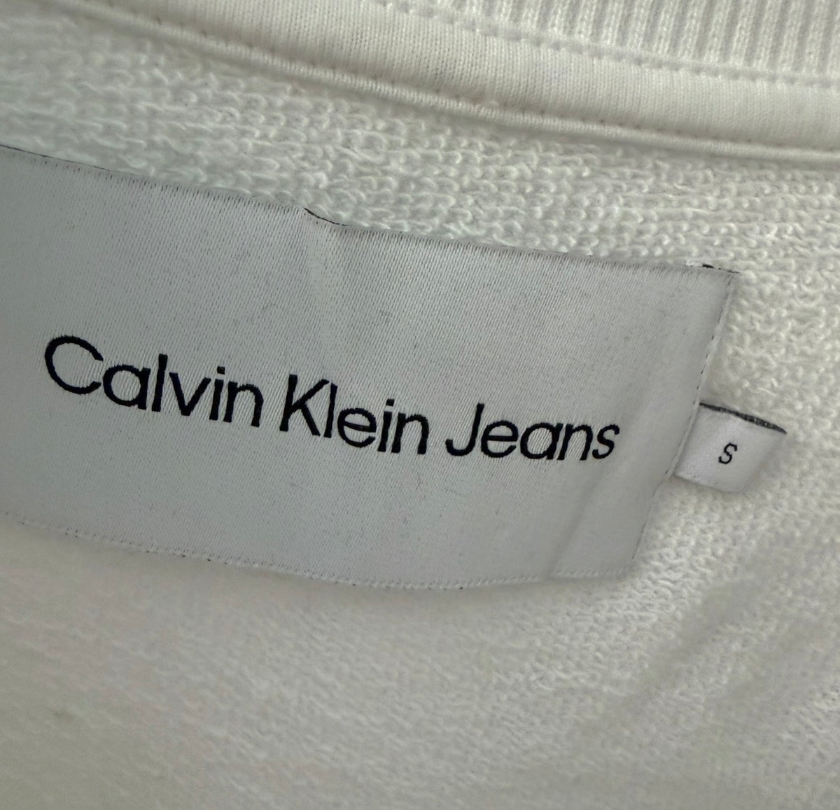 Calvin Klein Jeans Ανδρικό Φούτερ Λευκό - S