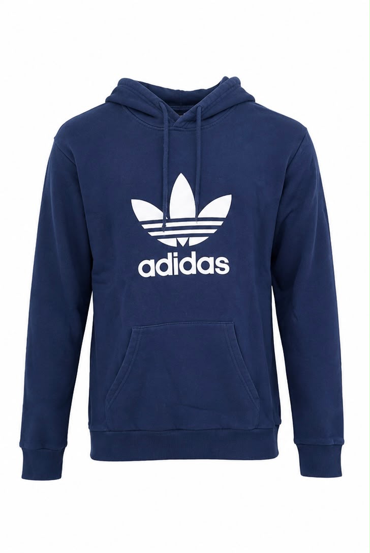 Adidas Originals Trefoil Ανδρικό Hoodie Μπλε-L