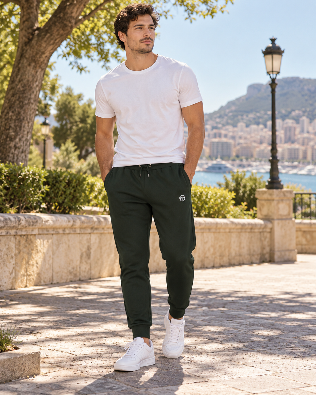 Sergio Tacchini Ανδρικό Παντελόνι Φόρμας Πράσινο - L