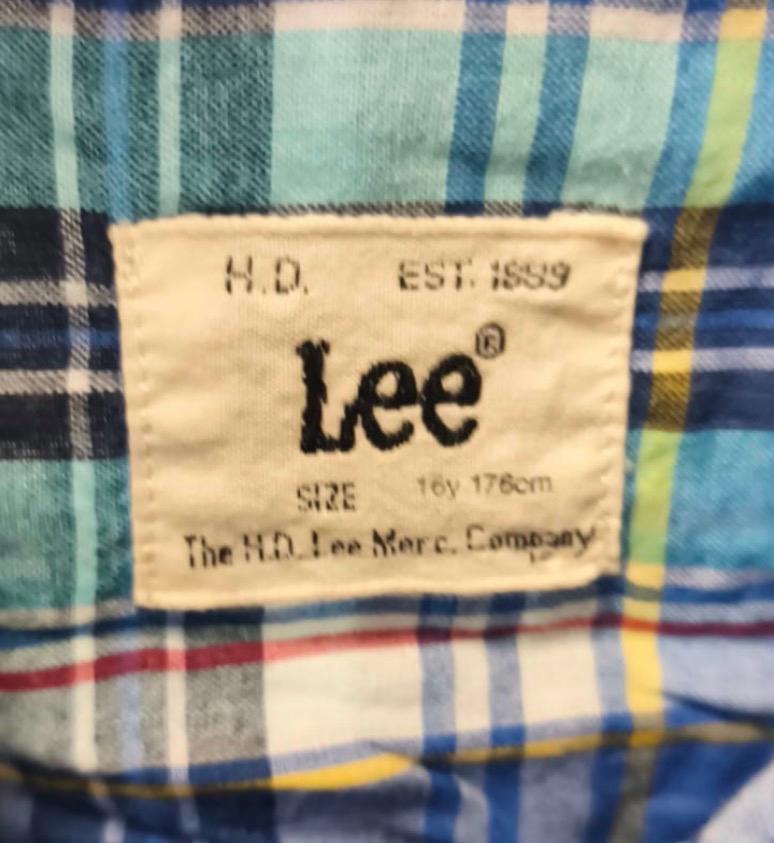 Lee Ανδρικό Κοντομάνικο Καρό Πουκάμισο – Μπλε – Size 16Y / 176cm
