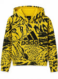 adidas Animal Print Hoodie – Yellow/Black-XS