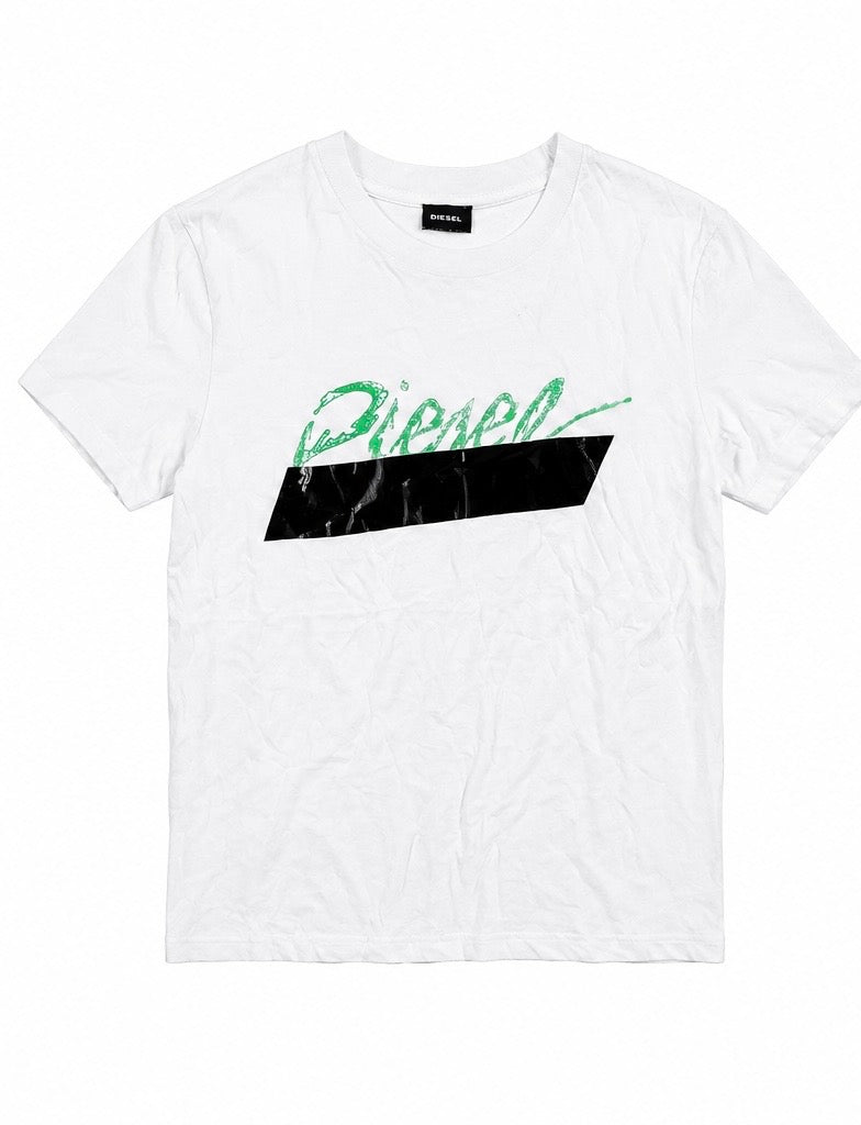 Diesel Graphic Logo T-Shirt – White-M
