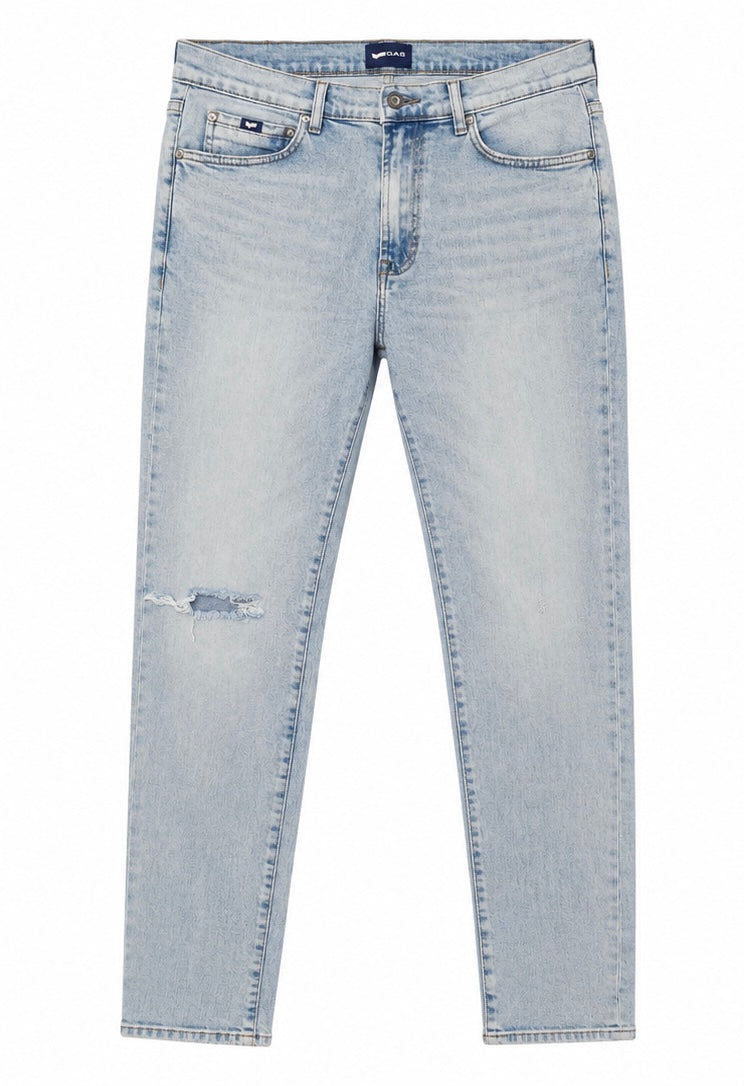 GAS Light Wash Distressed Jeans-L