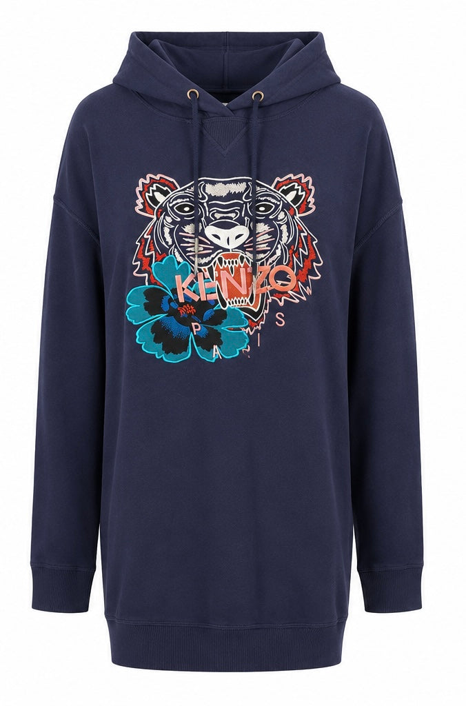 KENZO Γυναικείο Φόρεμα Φούτερ Tiger – Μπλε – L