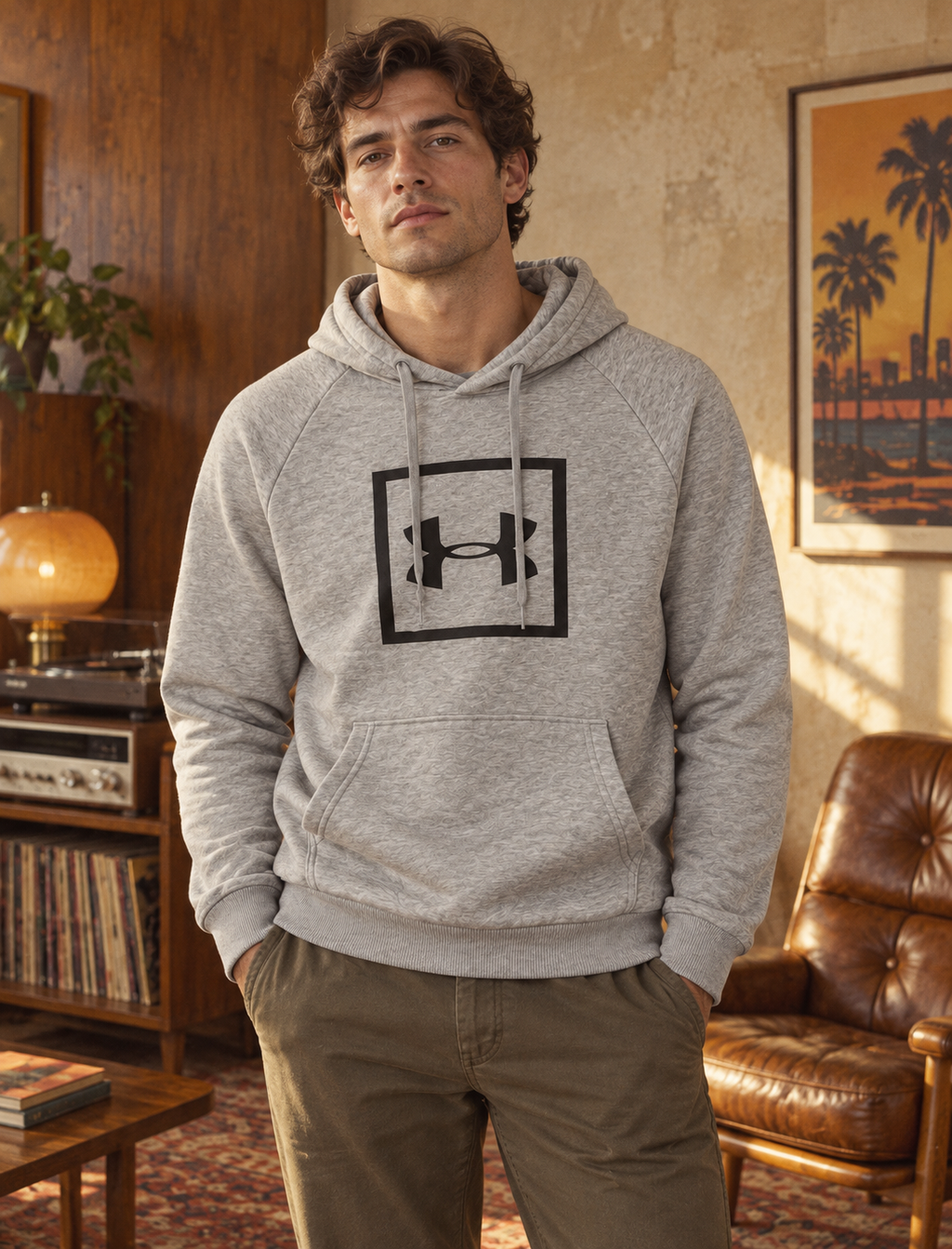 Under Armour Ανδρικό Φούτερ Γκρι - M