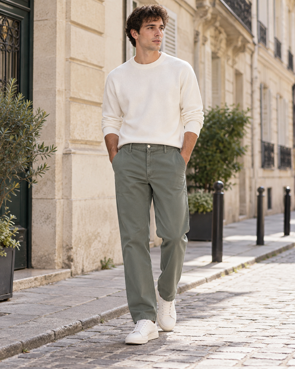 Carhartt Ανδρικό Παντελόνι Chino Γκρι - W36/L32