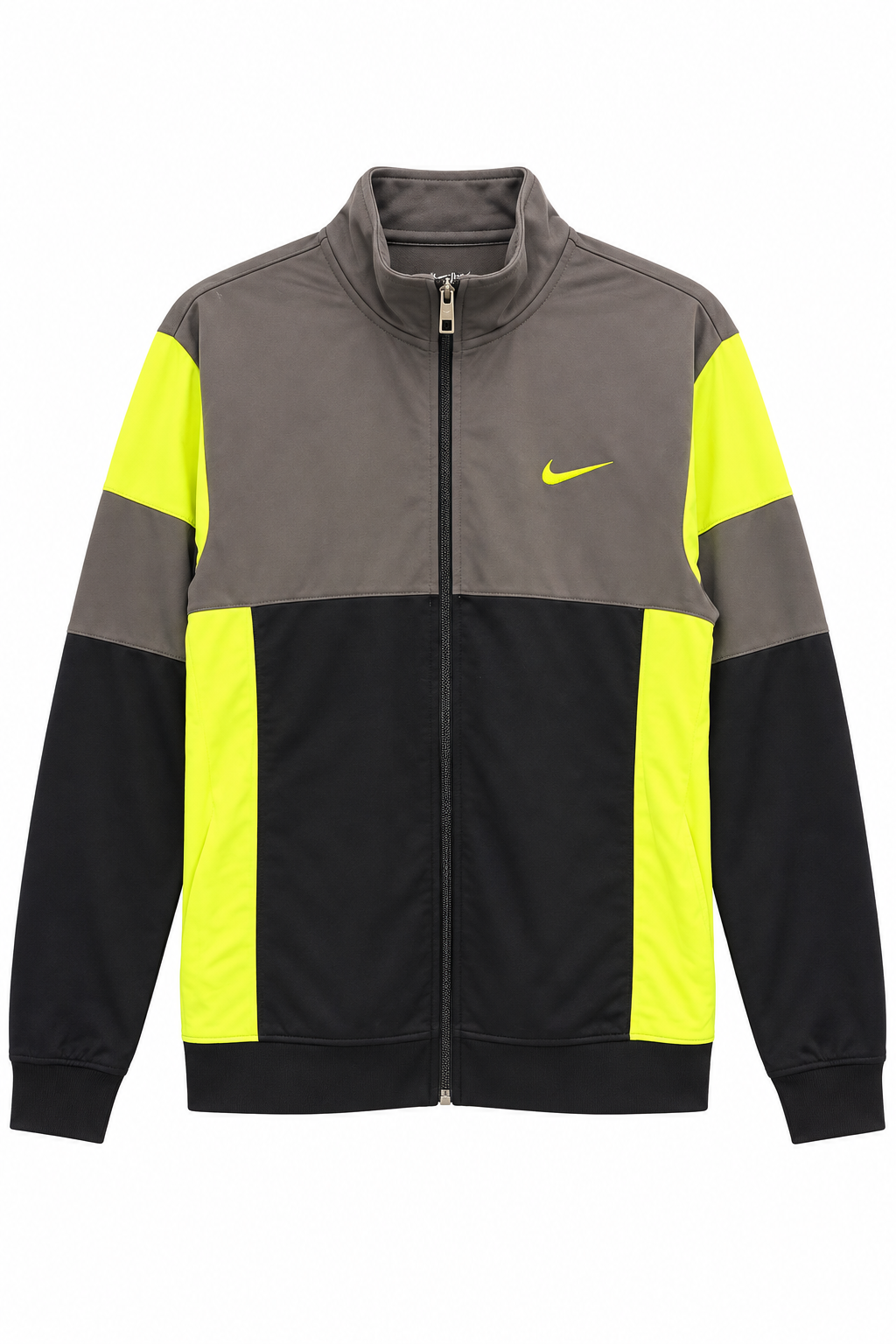 Nike Ανδρική Ζακέτα – Γκρι Μαύρο Κίτρινο - M