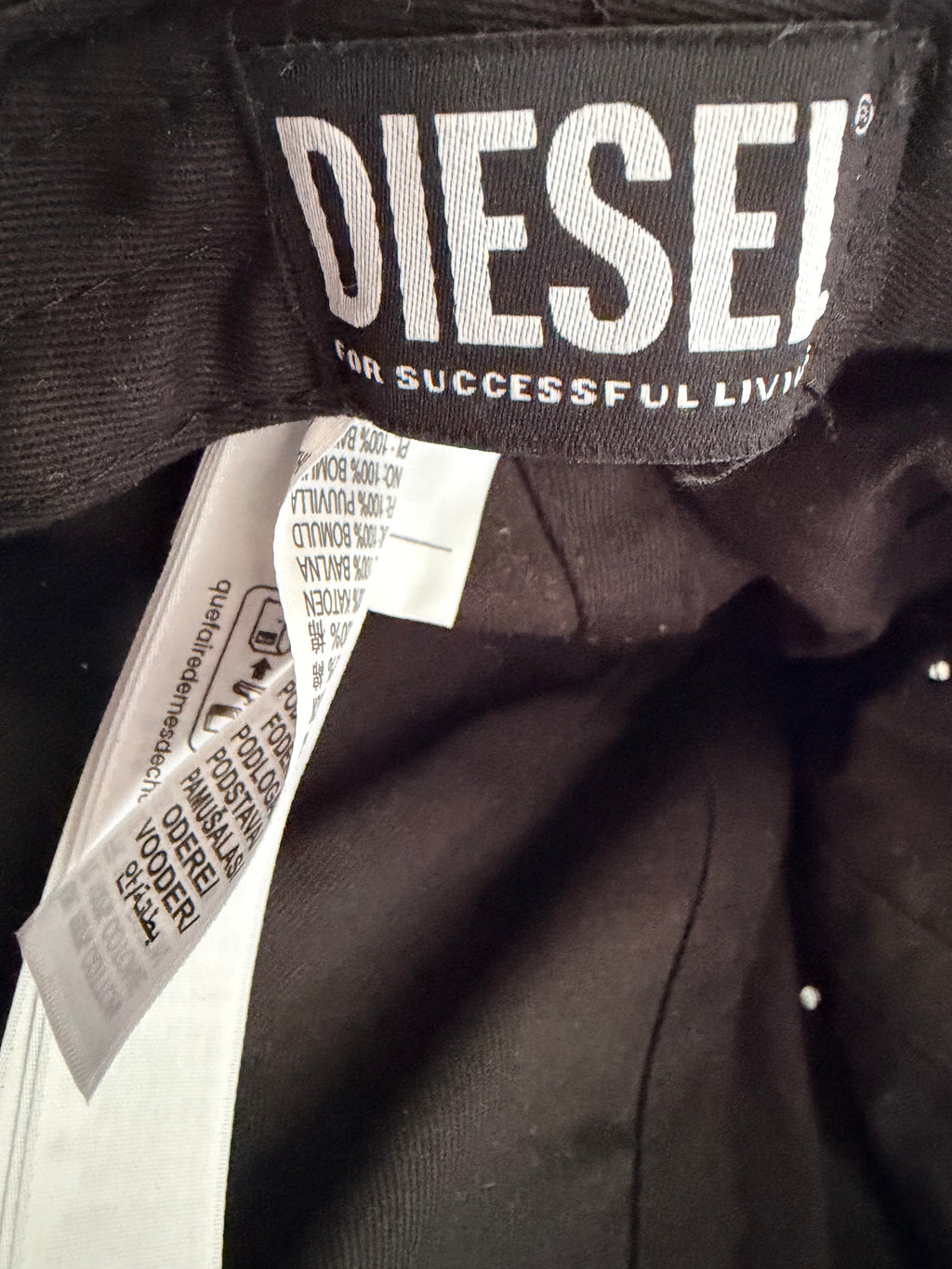 Diesel Unisex Μαύρο Baseball Καπέλο Logo