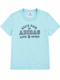 Adidas Love & Sport Graphic T-Shirt – Light Blue – S