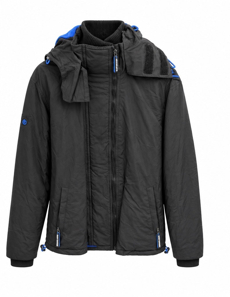 Superdry Ανδρικό Μπουφάν Windcheater – Μαύρο/Μπλε – M