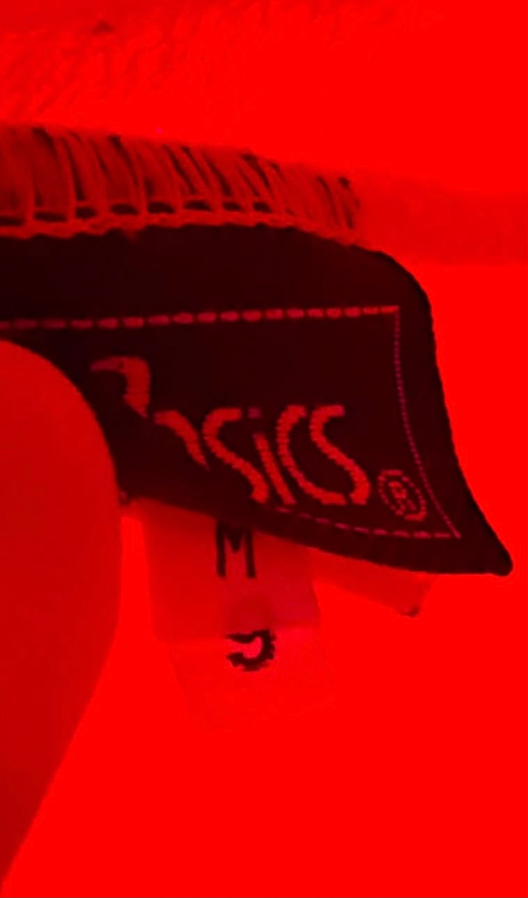ASICS Γυναικείο Αθλητικό Κολάν Κόκκινο με Logo Tapes-M