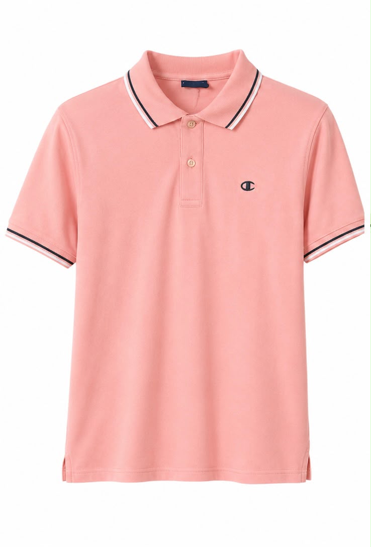 Champion Ανδρικό Polo Μπλουζάκι – Ροζ – M