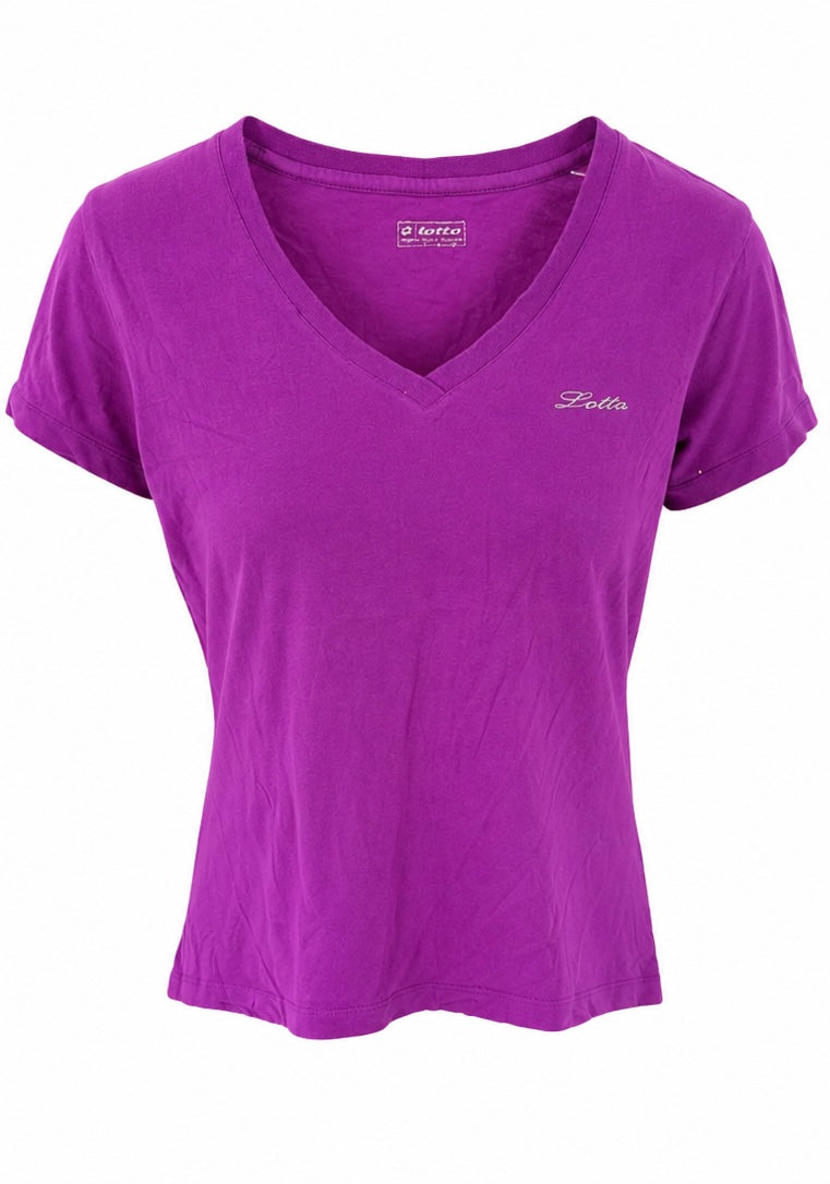 Lotto Γυναικείο V-Neck T-Shirt – Μωβ-L