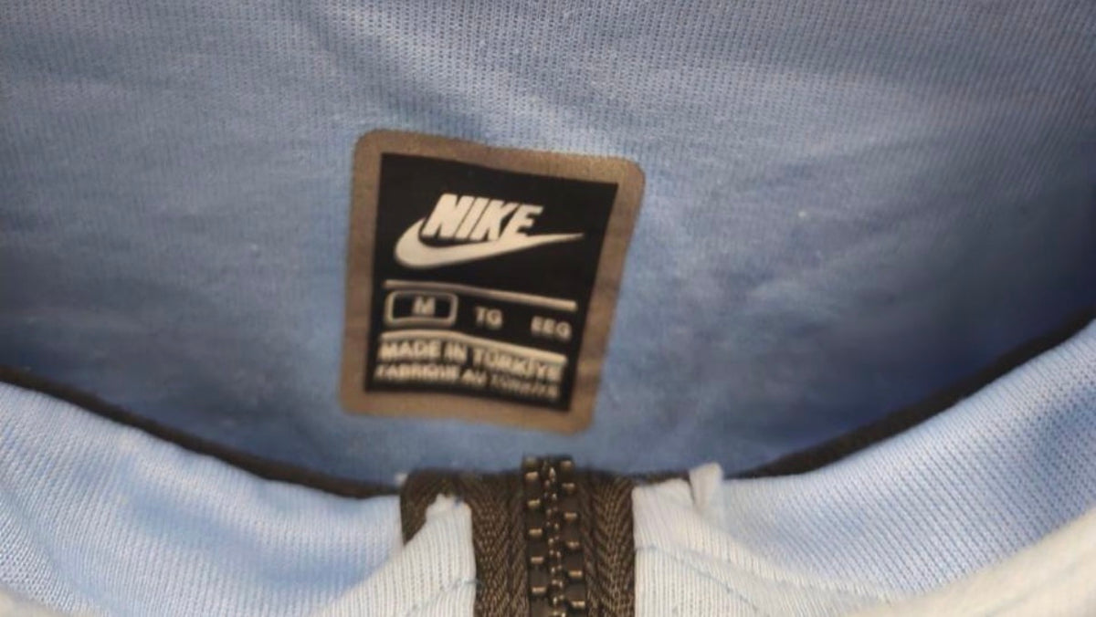 Nike Ανδρική Ζακέτα Γαλάζια με Εκρού - M
