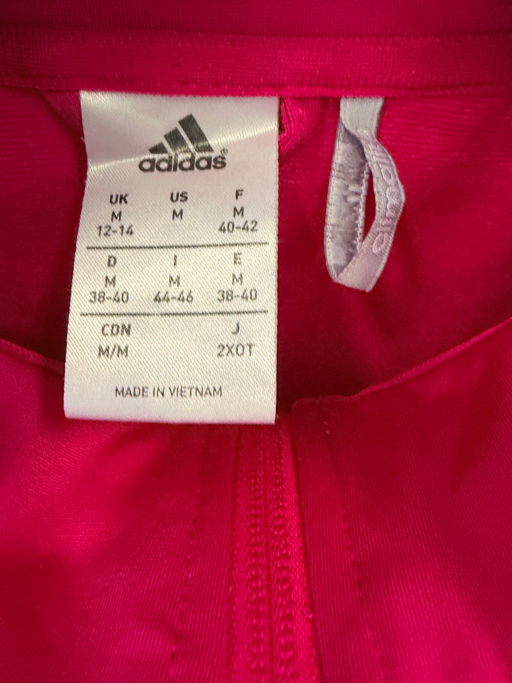 adidas Pink Full Zip Track Jacket-M