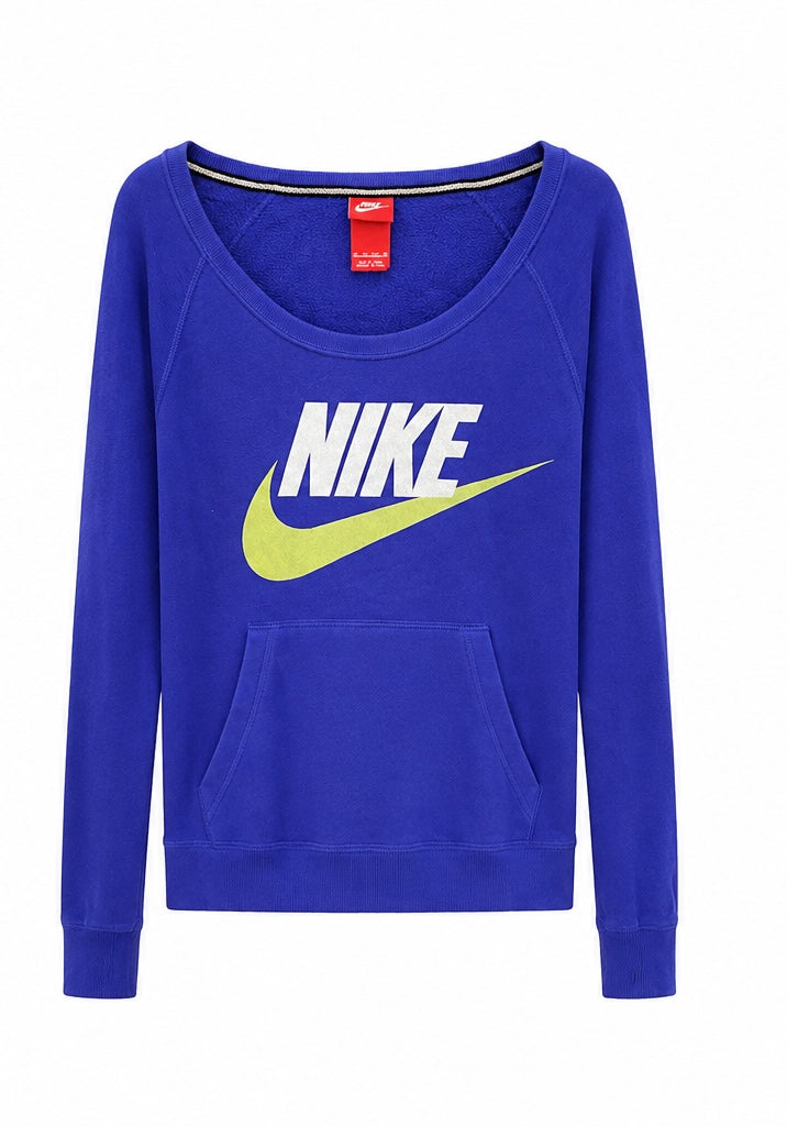 Nike Γυναικείο Φούτερ – Μπλε / Lime – XS