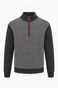 Bugatti Ανδρικό Πλεκτό Πουλόβερ Half-Zip – Γκρι – XL